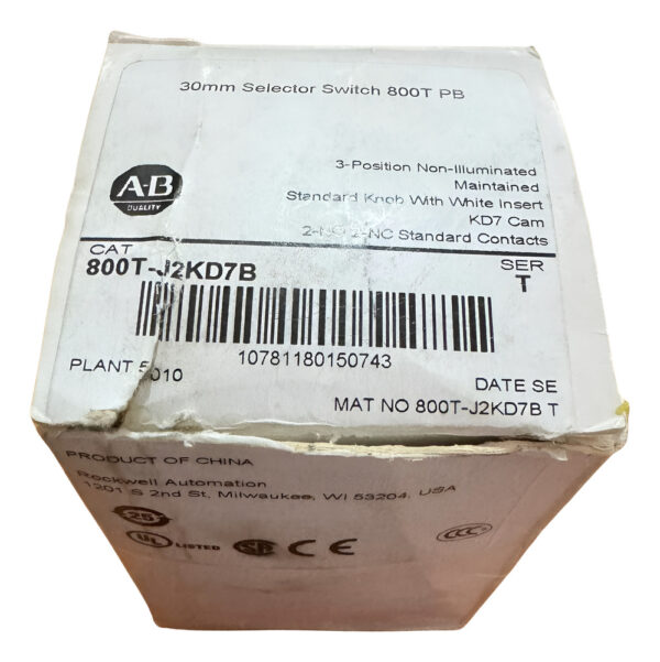 Allen Bradley 800t-j2kd7b Negro