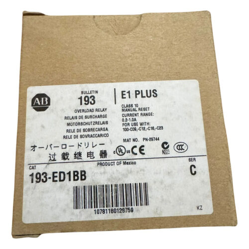 Allen-bradley 193-ed1bb Relé De Sobrecarga De Estado Sólido