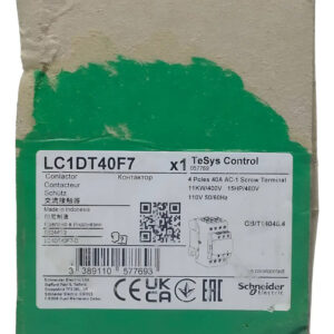 Contactor Lc1dt40f7 Schneider Electric