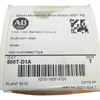 800t-d1a Allen-bradley Boton Operador 1na-1nc Hongo Verde Verde