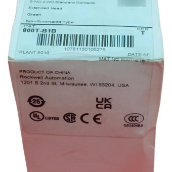 800t-b1b Pushbutton Momentary Contact 30.5 Mm Allen Bradley Blanco