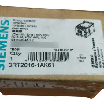 Contactor Siemens 9a 3rt2016-1ak61 Bobina 110v Poliequipos