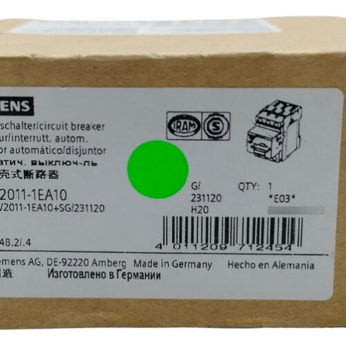 Guardamotor 2.8 A 4a 3rv2011-1ea10 Innovation S00 Siemens 50hz/60hz