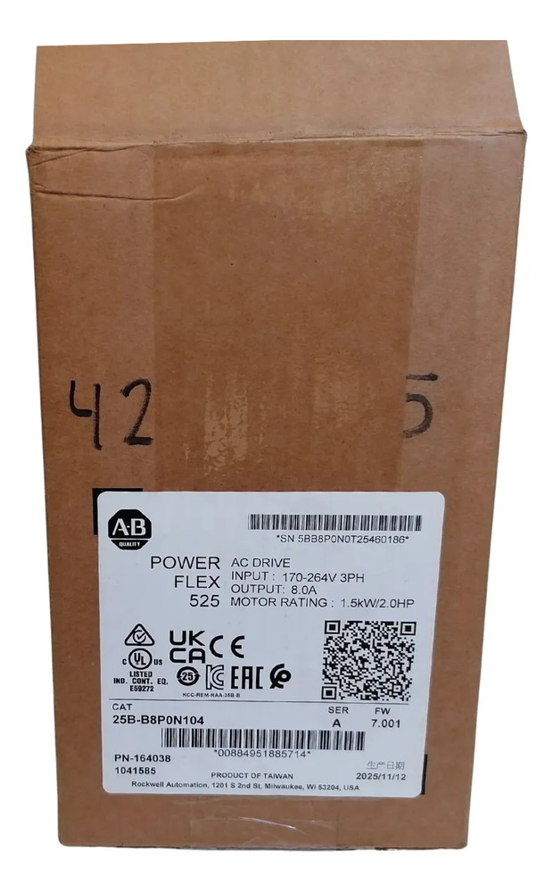 Allen Bradley Para Power Flex Drive Cat 25b-b8p0n104