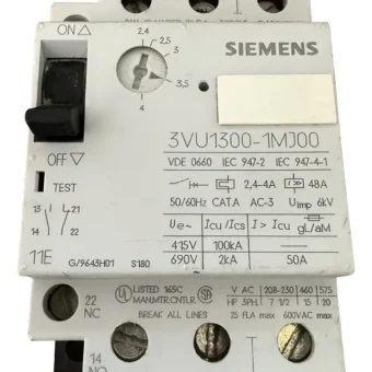 Siemens 3vu1300-1mj00 Starter Motor 50