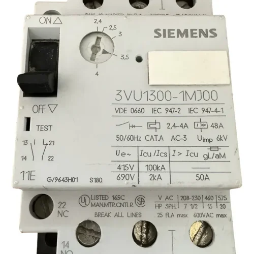 Siemens 3vu1300-1mj00 Starter Motor 50