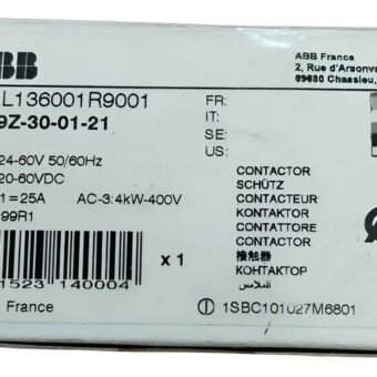 Abb Af09z-30-01-21 Contactor 1sbl136001r9001