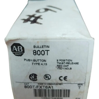 Allen Bradley 800t-fxt6a1 Rojo Botón Pulsador Twist 800tfxt6 Rojo