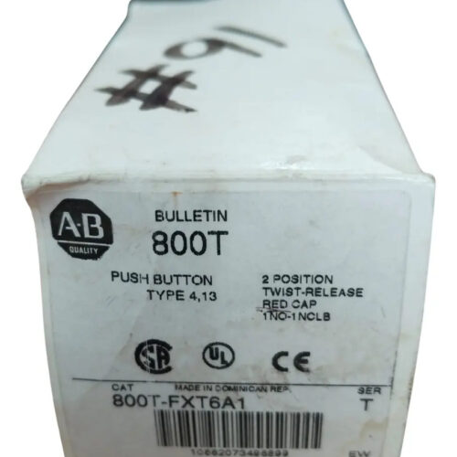 Allen Bradley 800t-fxt6a1 Rojo Botón Pulsador Twist 800tfxt6 Rojo