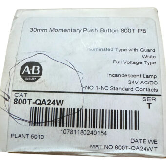Allen Bradley 800t-qa24w Pulsador, Blanco, Extendido Headgua Blanco