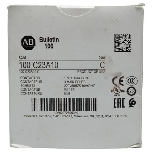 Contactor Allen Bradley 100-c23a10-c De 220 V