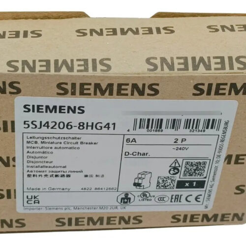 Siemens 5sj4206-8hg41 Termomag Riel 2p 6a D 14ka 440va