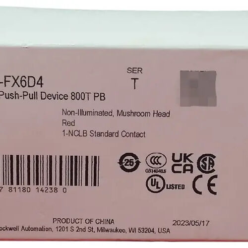 Allen-bradley 800t-fx6d4 Boton Hongo 30.5 Mm 2 Posiciones