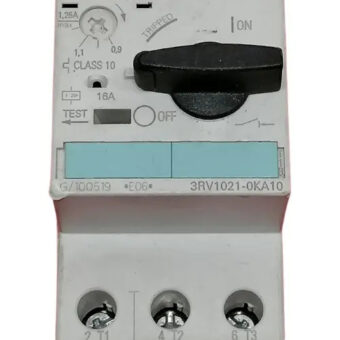 Siemens 3rv1021-0ka10 Relevador Guardamotor 0.9 - 1.25 A S0