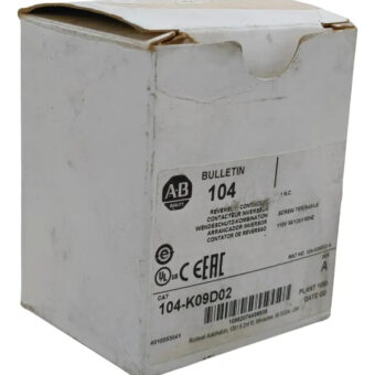 Allen Bradley 104-k09d02 Miniature Reversing Contactor 9amp