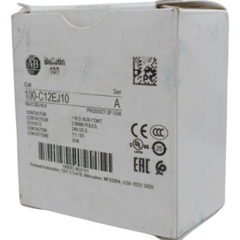 100-c12ej10 Allen-bradley Iec Contactor 12a 24vdc