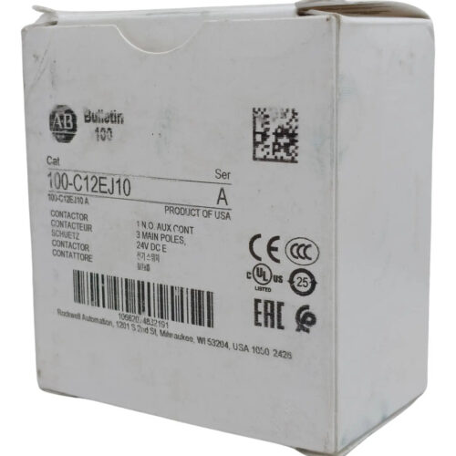 100-c12ej10 Allen-bradley Iec Contactor 12a 24vdc