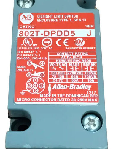 Allen Bradley 802t-dpdd5 Interruptor De Límite* Rojo