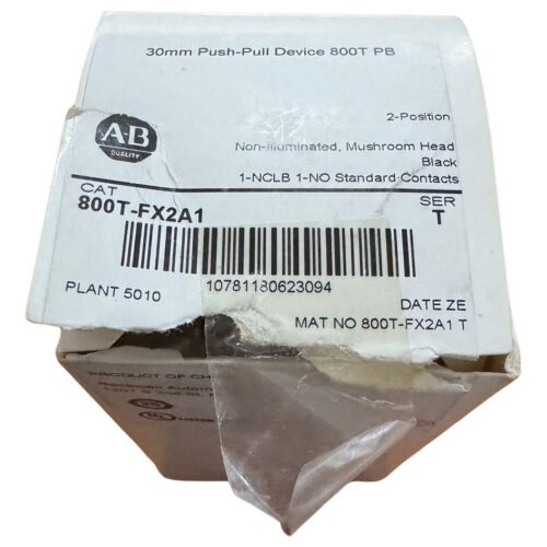 Allen Bradley 800t-fx2a1 Ser. T__ Black