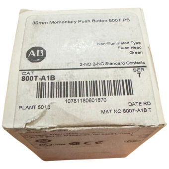 Allen-bradley 800t-a1b Series T Push Button 2no 2nc Green Fl Verde