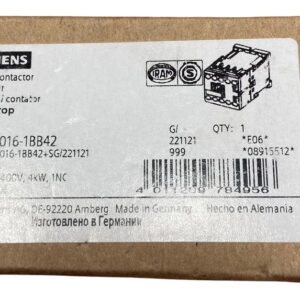 Siemens 3rt2016-1bb42 Contactor