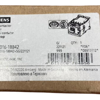 Siemens 3rt2016-1bb42 Contactor