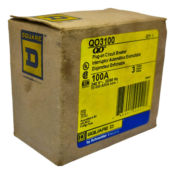 Square D Qo3100 Interruptor Termomagnético Negro