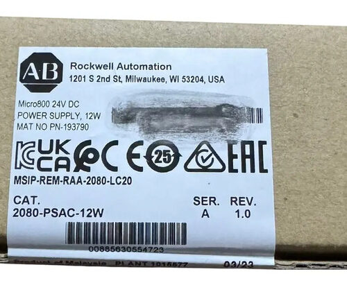 Allen Bradley 2080-psac-12w Potencia De Entrada De 120/240 V