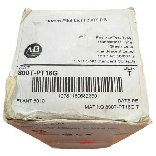 Allen Bradley 800t-pt16g Luz Piloto Color Verde Verde