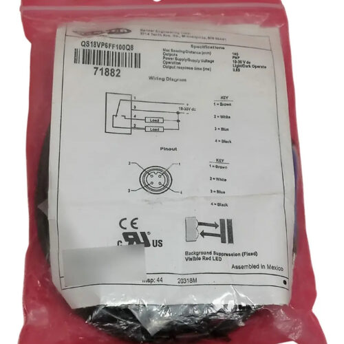 Banner Qs18vp6ff100q8 Sensor Fotoelectrico
