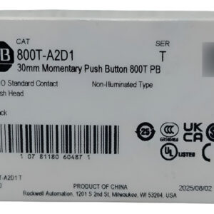 Allen Bradley 800t-a2d1 Push Botton Type 4, 13 Negro