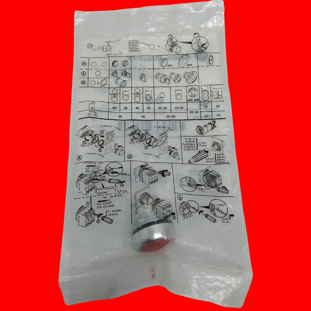 Allen-bradley 800fm-f4 Pulsador Rasanterojo - Imagen 3