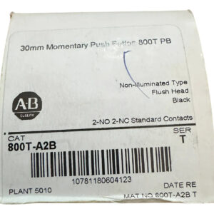 Allen Bradley 800t-a2b 300mm Monetray Push Button Negro