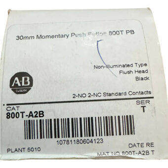 Allen Bradley 800t-a2b 300mm Monetray Push Button Negro