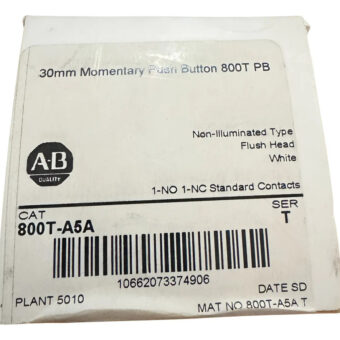 800t-a5a Allen-bradley Boton Pulsador Blanco 1no-1nc Negro