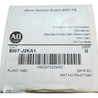 Allen-bradley 800t-j2ka1 Perilla Standar Con Inserto Blanco Negro