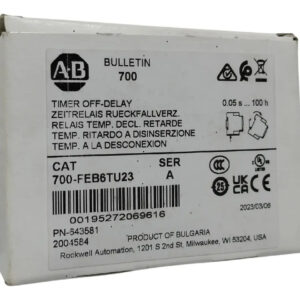 Allen-bradley 700-feb6tu23 Relé Temporizador Electrónico