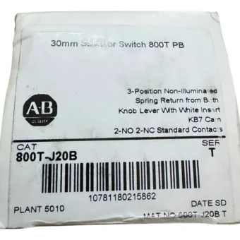Allen-bradley 800t-j20b Selector Serie 3 Botoneras Negro