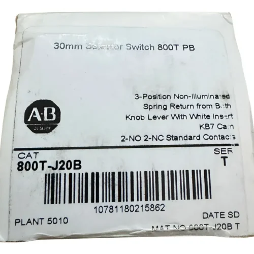 Allen-bradley 800t-j20b Selector Serie 3 Botoneras Negro