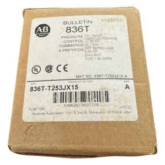 Allen Bradley 836t-t253jx15 Pressure Switch Vacuum Control