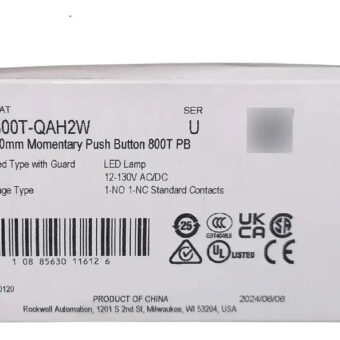 Push Button Allen Bradley 800t-qah2w Illuminated Blanco
