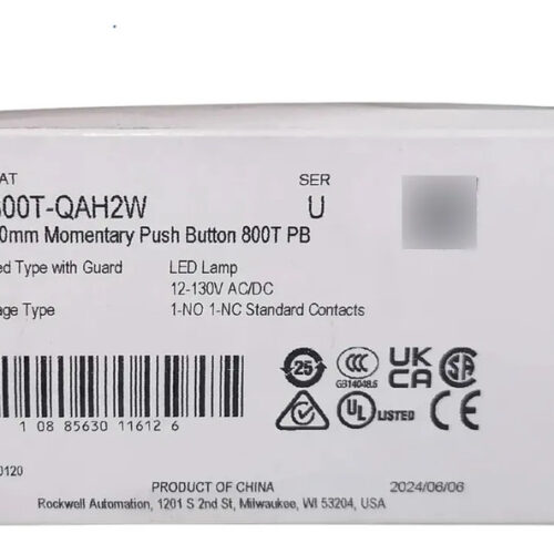 Push Button Allen Bradley 800t-qah2w Illuminated Blanco