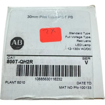 Allen Bradley 800t-qh2r Piloto Luz Led Rojo 30mm Ac/dc