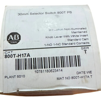 Allen Bradley 800t-h17a Selector 2-pos. Palanca Principal. N Negro