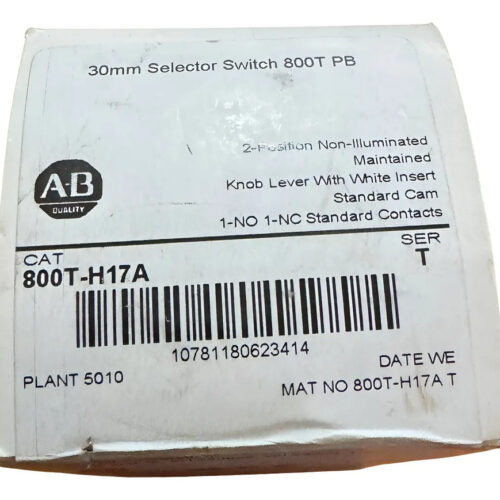 Allen Bradley 800t-h17a Selector 2-pos. Palanca Principal. N Negro