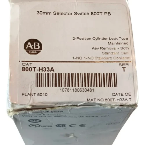 Allen Bradley 800t-h33a Selector Con Llave De 2 Posiciones C