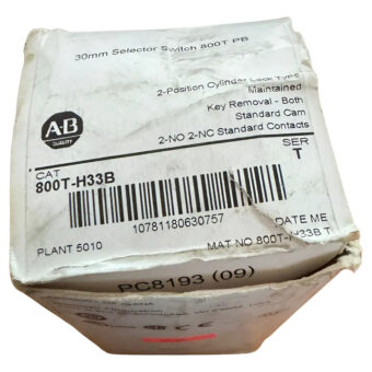Allen Bradley 800t-h33b Serie T, Selector 2 Posiciones Na
