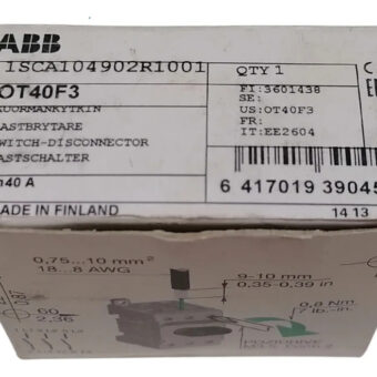 Switch Desconectador Tripolar Abb 1sca104902r1001 Gris