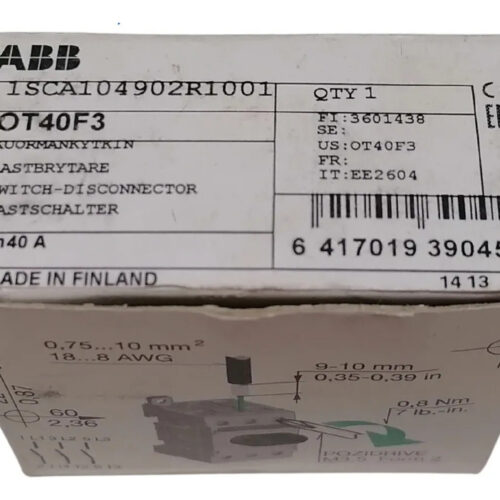 Switch Desconectador Tripolar Abb 1sca104902r1001 Gris