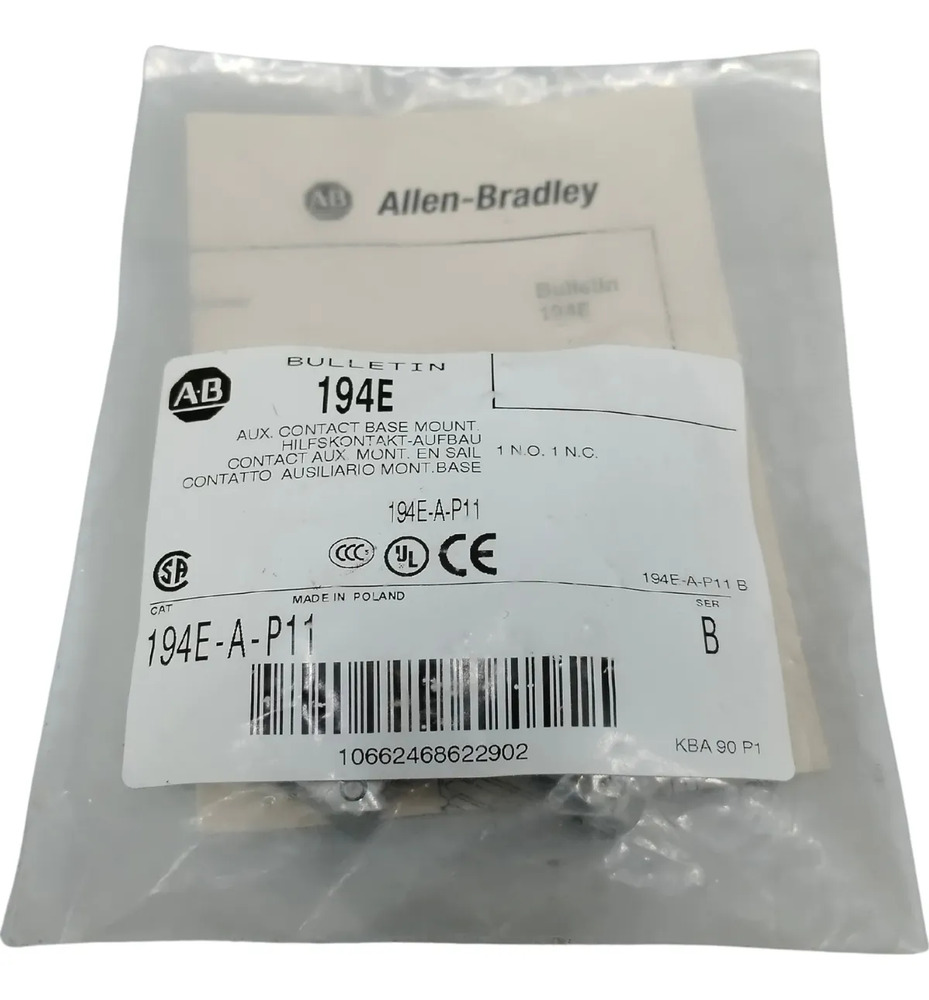 Allen-bradley 194e-a-p11 Bloque De Contacto Auxiliar * - Imagen 2
